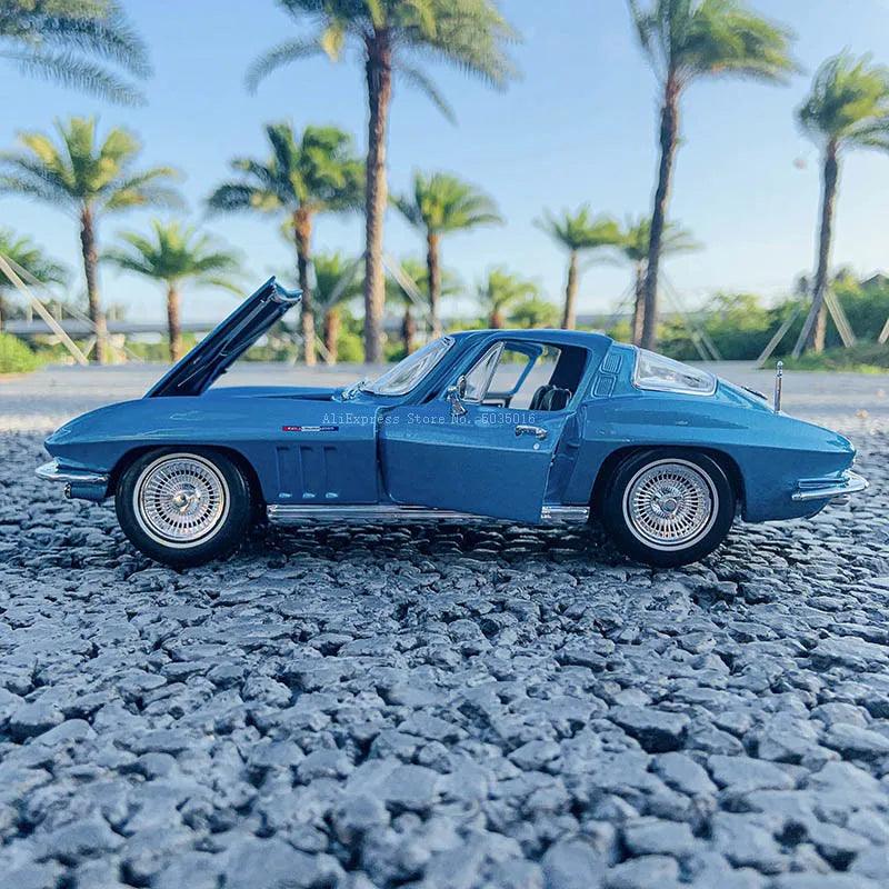 "Maisto 1:18 1965 Chevy Corvette Blue Diecast - Retro Classic Car Model" - Aautomotive