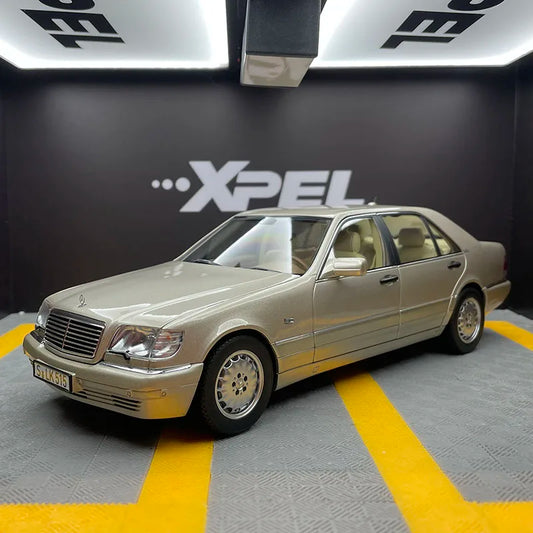MERCEDES BENZ S600 S-class 1997 Classic Golden KYOSHO Die Cast 1/18 Scale