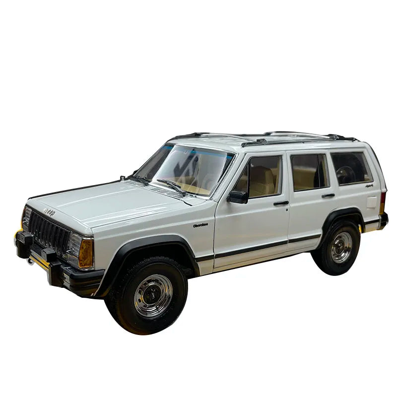Jeep 2500 Cherokee Full-open White Die Cast 1/18 Scale