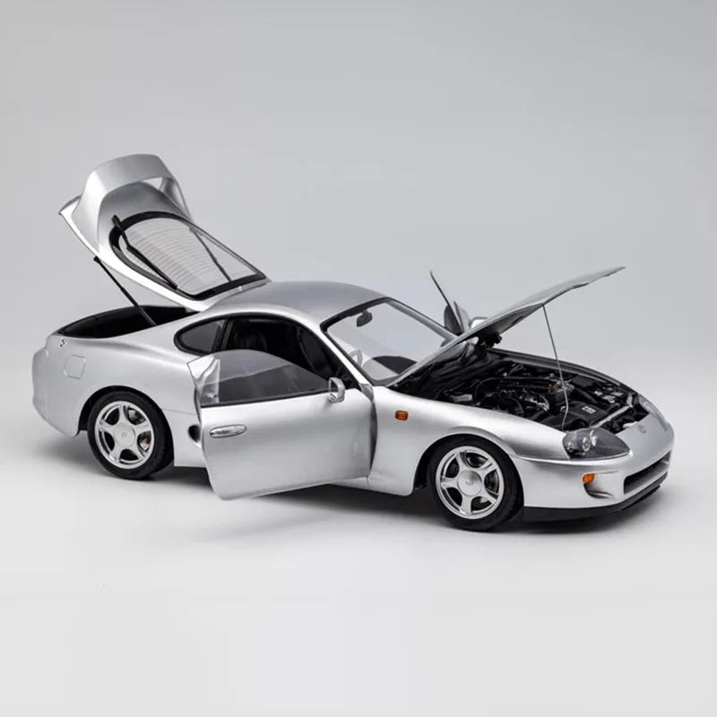 Toyota Supra A80  With Lift Rack Emulation Die Cast 1/18 Scale